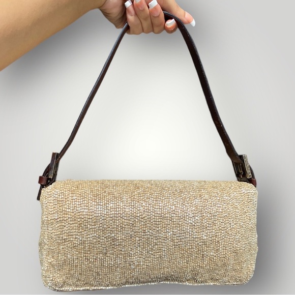 Fendi Vintage Beige Beaded Baguette 🥖 - Picture 6 of 12